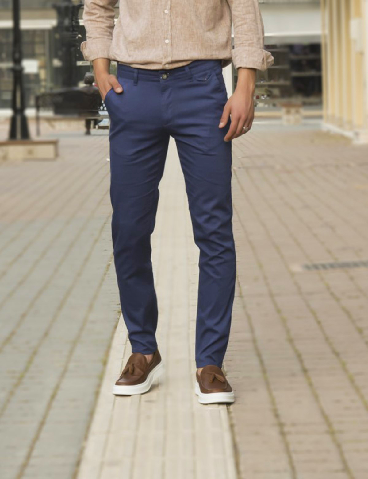 Ανδρικό ρουά υφασμάτινο Chinos παντελόνι Ben Tailor 0285R φωτογραφία